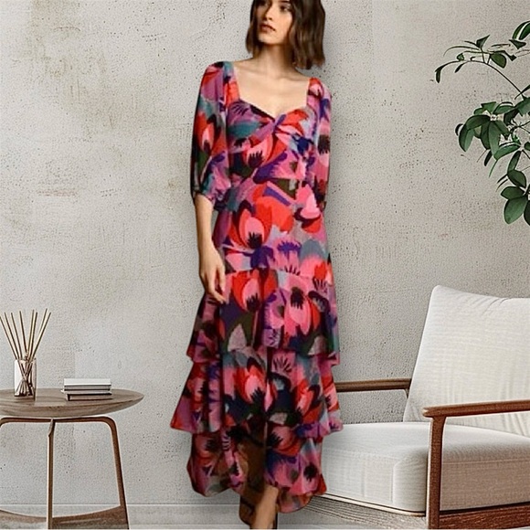 Hutch Louisa Dress in Pink Multicolor Size 0